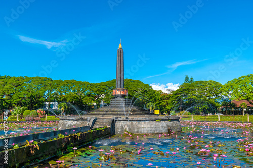 Tugu Malang (Alun-alun Bunder) as the main landmark and tourist icon of Malang City in East Java, Indonesia