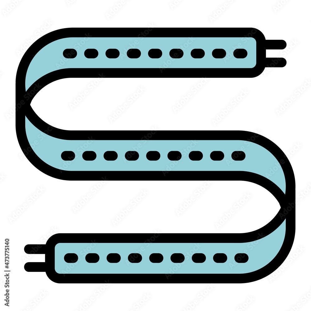 Led strip decorate icon. Outline led strip decorate vector icon color flat isolated Led strip decorate icon. Outline led strip decorate vector icon color flat isolated