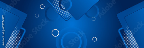 Blue abstract banner background.
