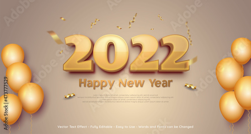 2022 happy new year design on a faded color background