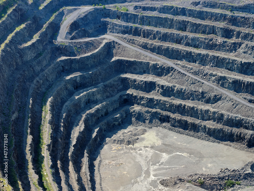 USA, Virginia, Manassas, Aerial view of limestone quarry photo