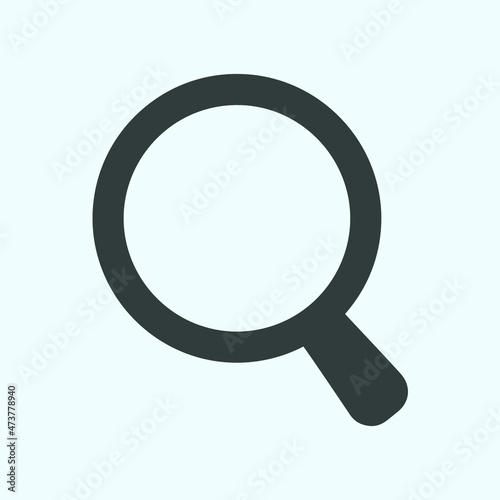 search icon, flat vector graphic on isolated background. - Vector