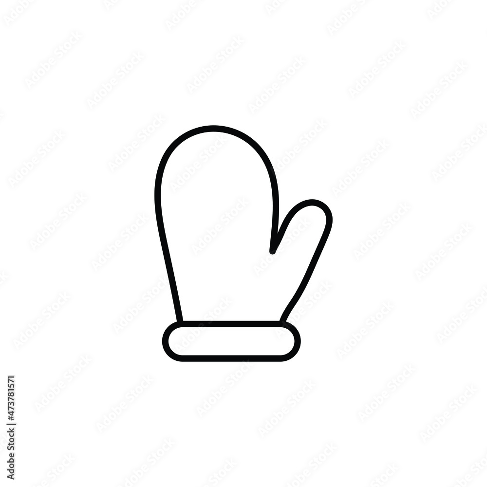 mittens icon vector winter sign mittens icon vector winter sign