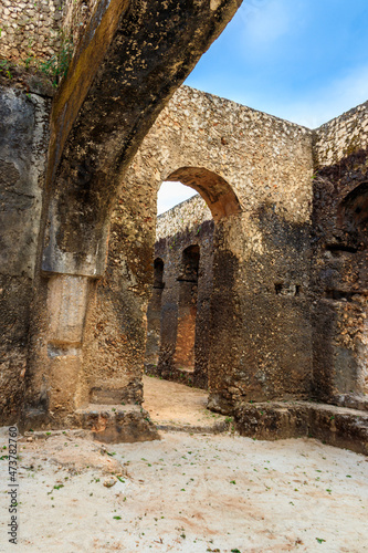 Ruins of Mtoni palace in Zanzibar, Tanzania