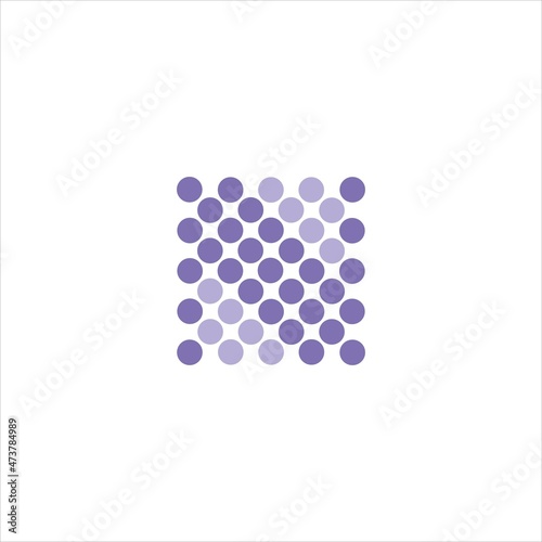 letter n logo vector template dot