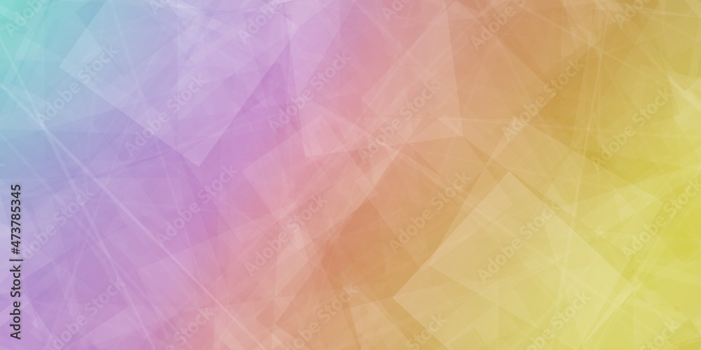 polygonal light squares abstract with colorful background