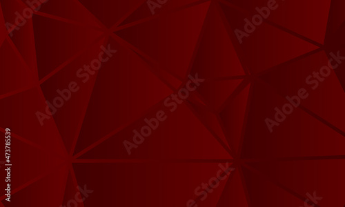 Futuristic red low poly background, abstract geometric rumpled triangular style. vector illustration graphic design background template.