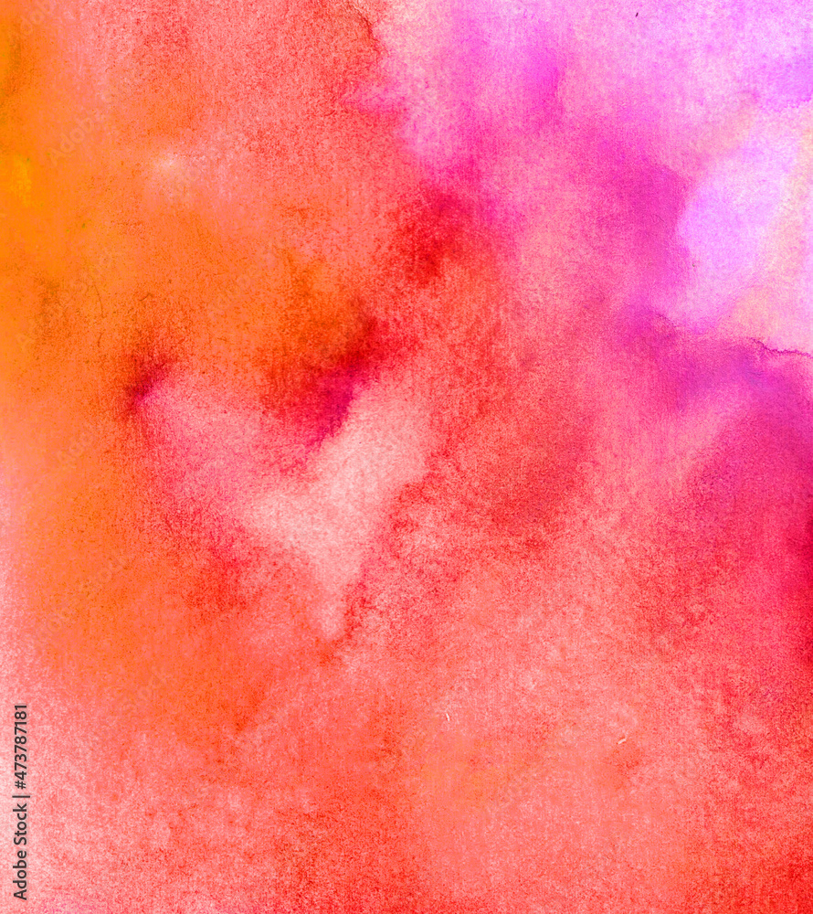 Obraz premium abstract orange watercolor background with space,watercolor stain, watercolor spots