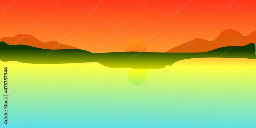 landscape with mountains and lake landscape with mountains and lake