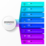 Infographic template with 8 steps or options. Vector
