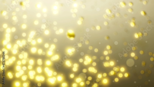 Abstract golden glitter shimmer background with bokeh