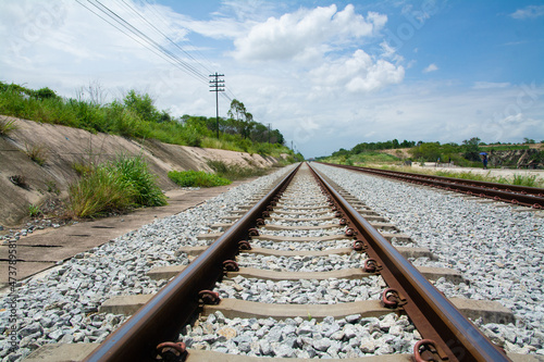 railway line in the countryside