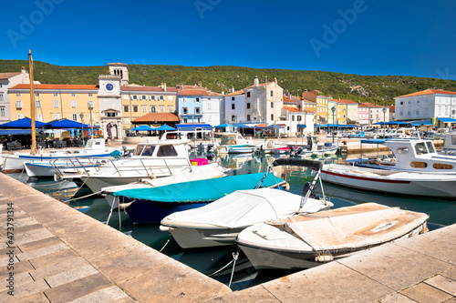 Cres. Colorful harbor and waterfront in town of Cres, Island of Cres © xbrchx