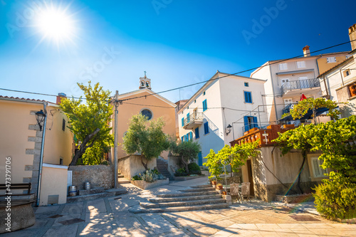 Village of Valun Cres island Mediterranean street view