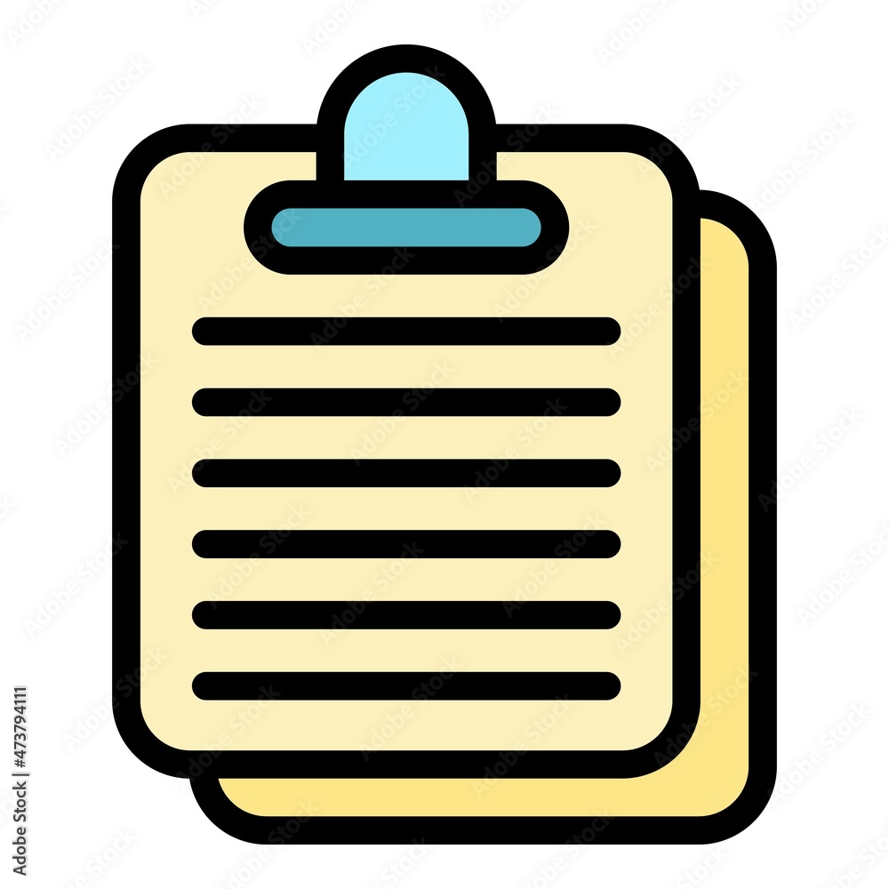 Contract writing icon. Outline contract writing vector icon color flat isolated Contract writing icon. Outline contract writing vector icon color flat isolated