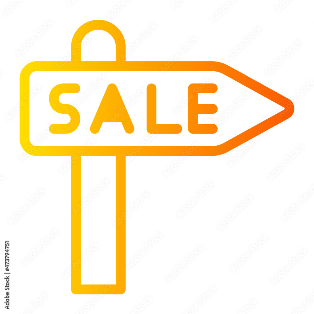 Sale Sign gradient icon Sale Sign gradient icon