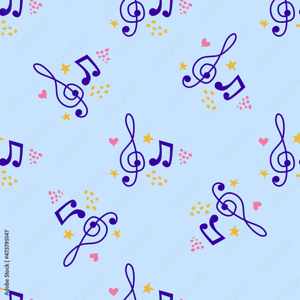 Abstract music notes seamless pattern background. musical illustration melody decoration Abstract music notes seamless pattern background. musical illustration melody decoration