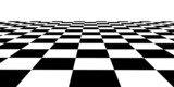 Vector checkerboard perspective grid. Technology wireframe landscape. Chess board background.