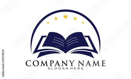 Knowledge book illustration vector logo