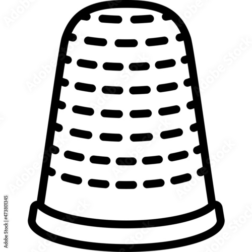 thimble line icon