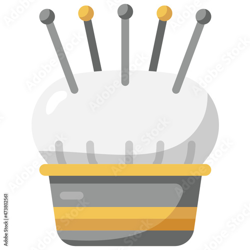 pincushion flat icon