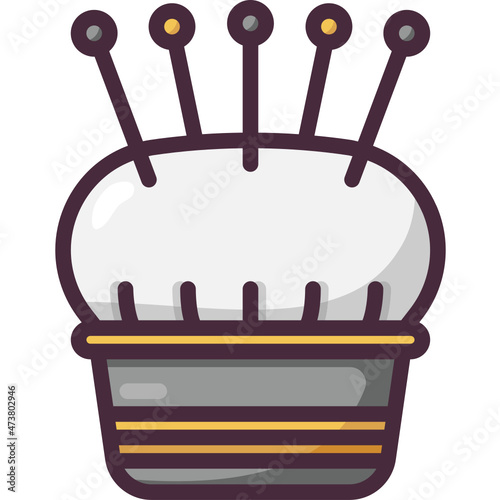 pincushion line icon