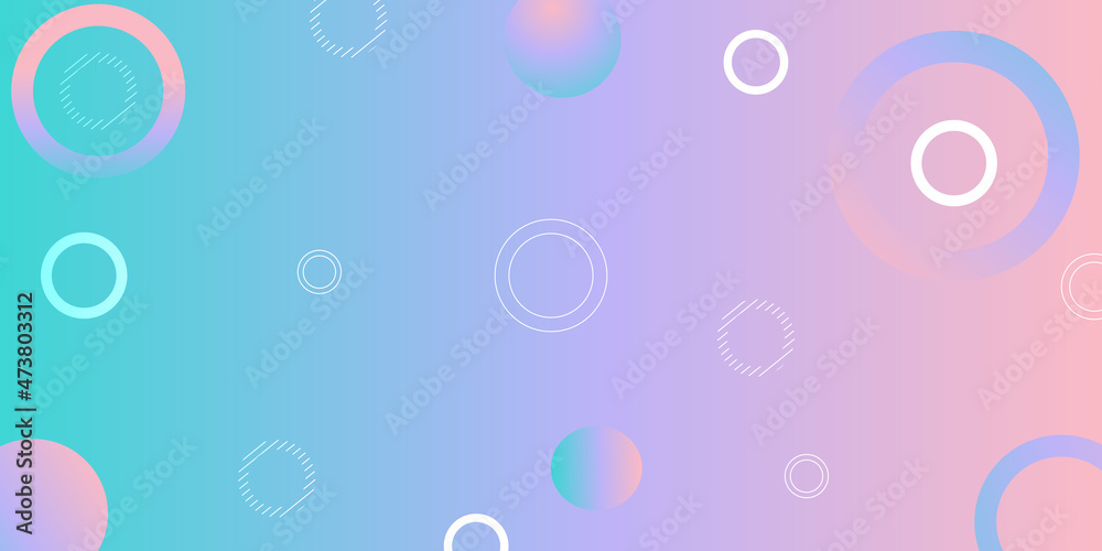 Abstract geometric shape background. Colorful composition design. Beautiful geometric circles background.