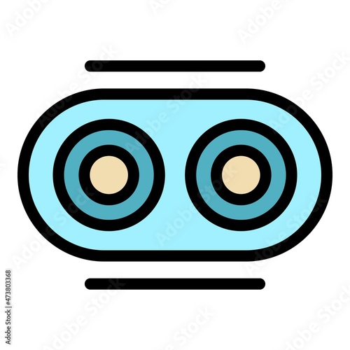 Optometrist icon. Outline optometrist vector icon color flat isolated