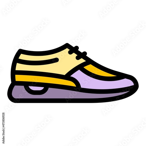 New sneakers icon. Outline new sneakers vector icon color flat isolated