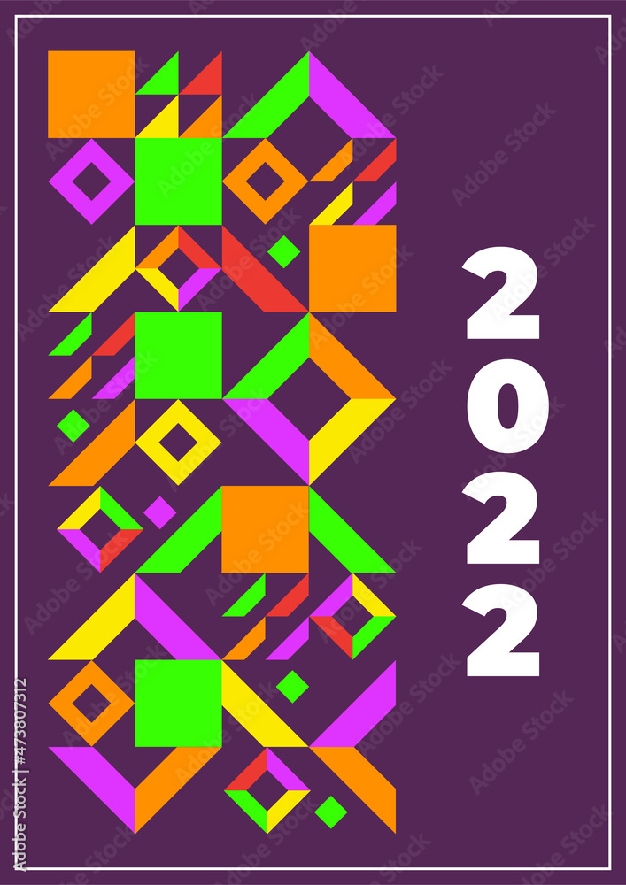 Happy New Year 2022. Vector illustration for greeting card, party invitation card, website banner, social media banner, background, cover design template, marketing material. Happy New Year 2022. Vector illustration for greeting card, party invitation card, website banner, social media banner, background, cover design template, marketing material.