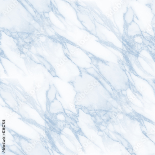 White background like marble texture with blue veins. Seamless pattern. 