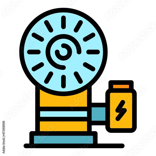 Pool engine icon. Outline pool engine vector icon color flat isolated