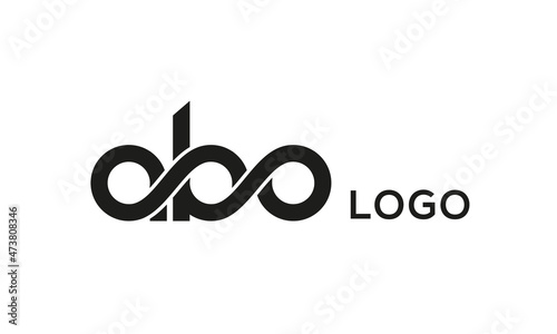 connect ABO letters logo design vector template