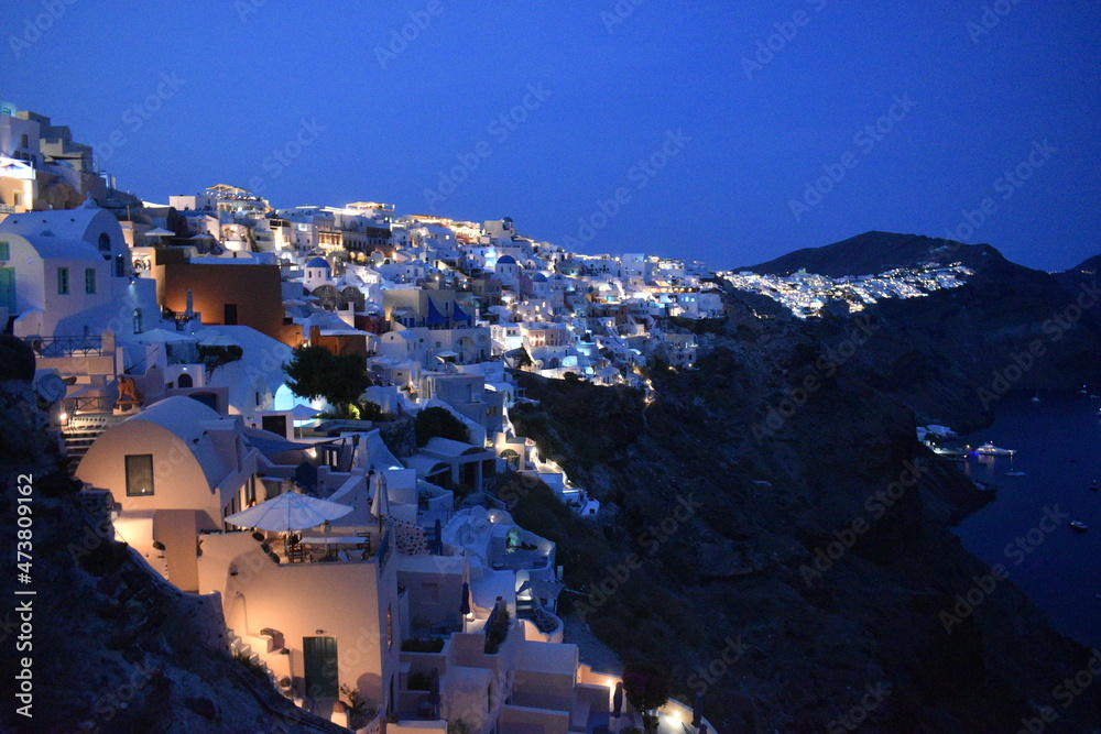 Naklejka premium Santorini sunset