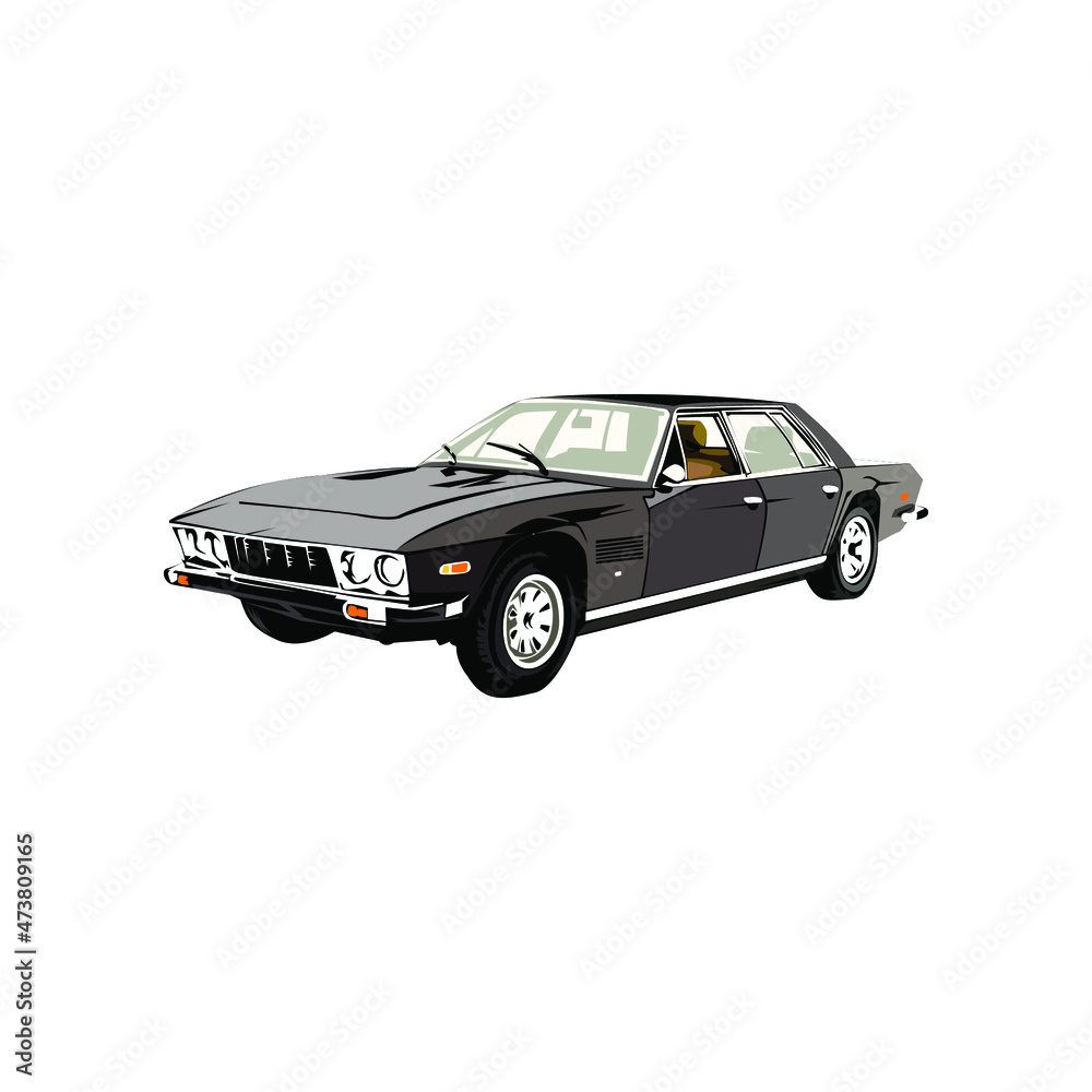 Illustration Vector Graphic of Car Retro design Illustration Vector Graphic of Car Retro design
