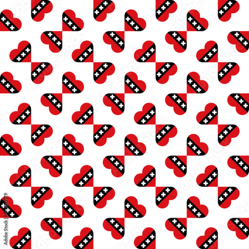 seamless amsterdam flag heart pattern. vector illustration. print, book cover, wrapping paper, decoration, banner and etc