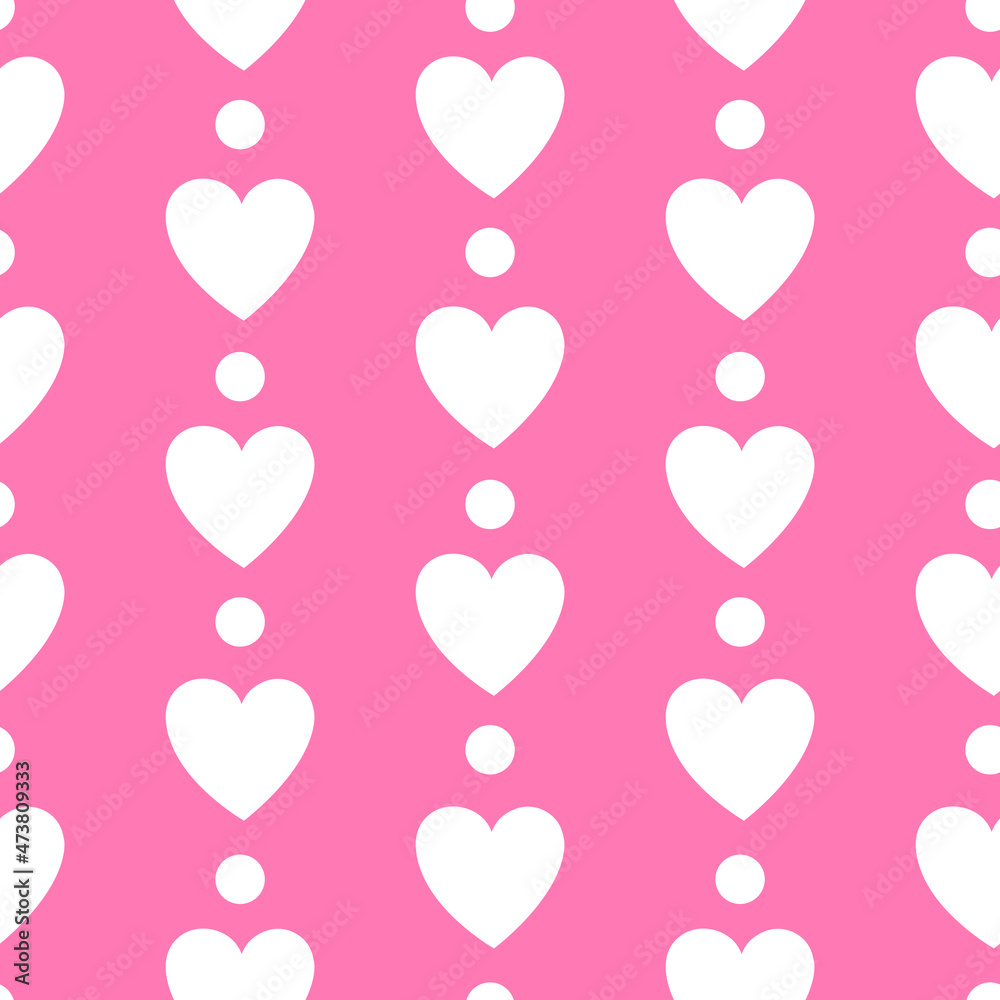 Seamless pattern Valentine's day hearts vector illustration	