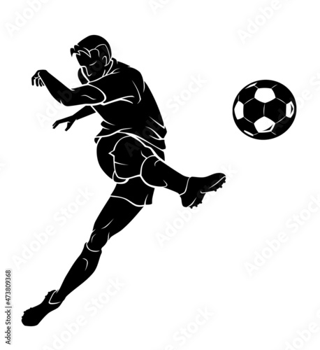 Soccer Powerful Front Kick Illustration