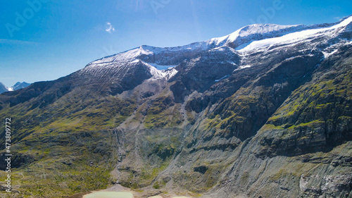 Grossglockner national park aerial view in summer season