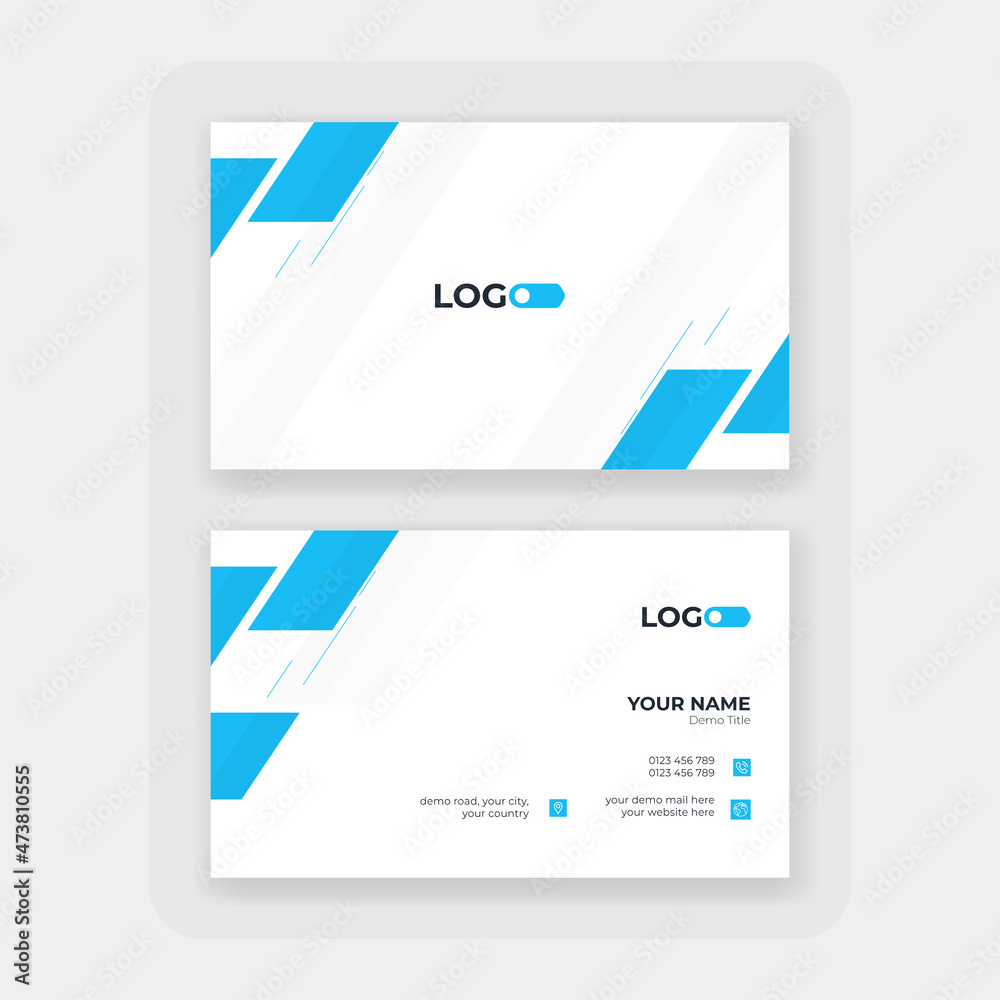 modern blue abstract business card design, stylish blue professional business card design template modern blue abstract business card design, stylish blue professional business card design template