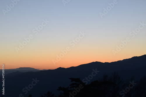 sunset over the mountains © 詩恵 加藤