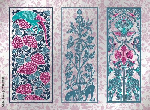 peacock motif designs, textile , Rajasthan, royal India	