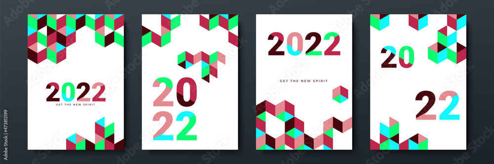 2022 template design with copy space. Strong typography. Colorful and easy to remember. Design for branding, presentation, portfolio, business, education, banner. Vector, illustration 2022 template design with copy space. Strong typography. Colorful and easy to remember. Design for branding, presentation, portfolio, business, education, banner. Vector, illustration