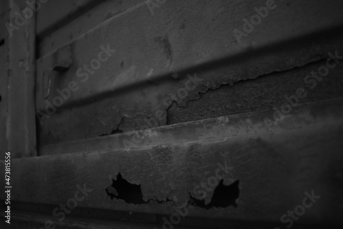 black and white wall