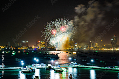 Firework at Pattaya, Thailand
