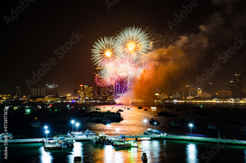 Firework at Pattaya, Thailand
