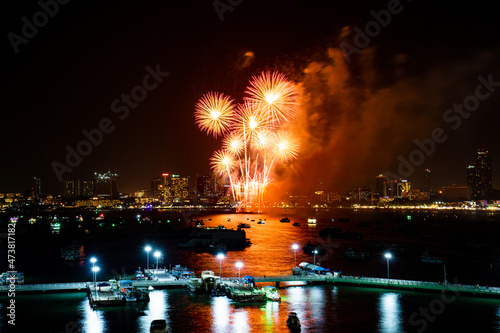 Firework at Pattaya, Thailand