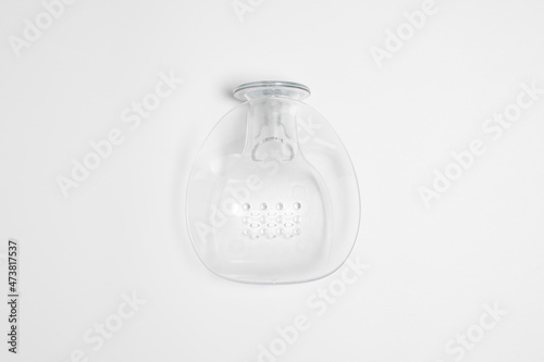 Transparent soap tray isolated on white background.High resolution photo.Top view. Mock-up. photo