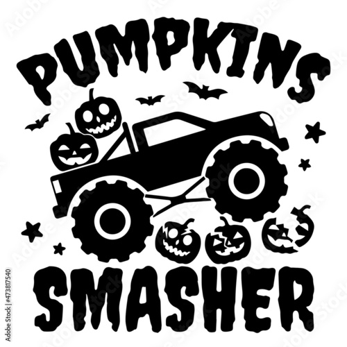 pumpkins smasher logo inspirational quotes typography lettering design photo