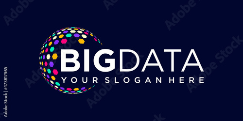 Logo spherical surface with abstract shapes. This logo is suitable for global company, world technologies and media and publicity agencies.